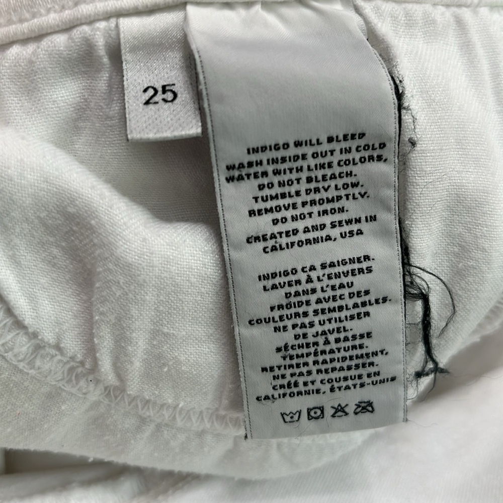 J Brand White Distressed Skinny Jeans 25 - Picture 6 of 7